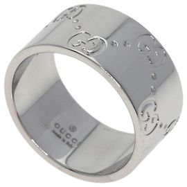Anillo Gucci Icon Wide #11 en oro blanco de 18K Otro