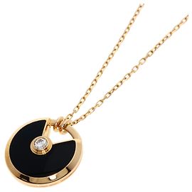 Cartier Amulette de Onyx Diamond Halskette Andere