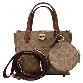 Coach Willow Tote 18 CW550 3-Way Bag Braun