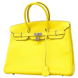 Hermès Hermes Birkin 35 Candy Handbag Golden Grey