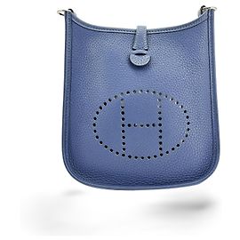 Hermès Hermes Evelyne Bag Gen III Clemence TPM Blue