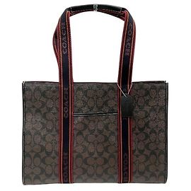 Borsa Tote Coach Signature Large Smith Marrone