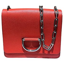 Bolsa de ombro Burberry em couro vermelho Vermelho