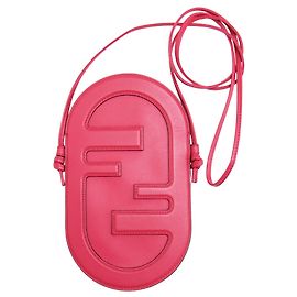Fendi Auroch Pink Leather Card Case Pink