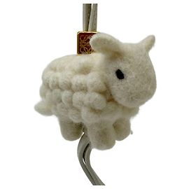 Loewe Ivory Leather Handbag Charm Cream