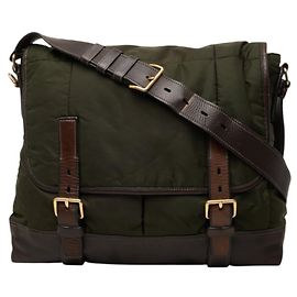Prada Messenger-Tasche aus khakifarbenem Nylon und Leder Khaki