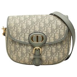 Bolsa de Ombro com Aba Christian Dior Dior Oblique Bobby Marrom Dourado