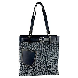 Christian Dior Navy Tote/Shoulder Bag Navy blue