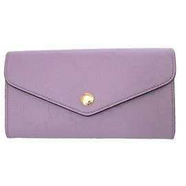 Gucci Jumbo GG Leder Bi-fold Geldbörse Lila