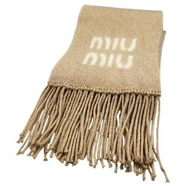 Bufanda Miu Miu de mohair beige Beige