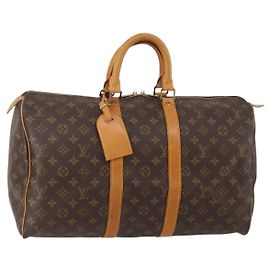 LOUIS VUITTON Monogram Keepall 45 Boston Bag M41428 LV Auth 198954 Monogramme