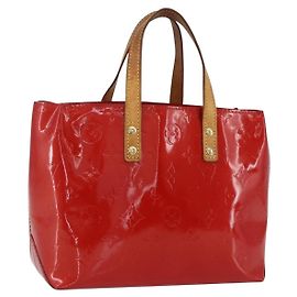 LOUIS VUITTON Monogram Vernis Reade PM Handtasche Rot Rouge M91088 LV Auth hk3277 Rot