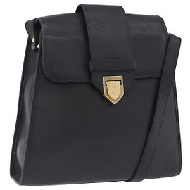 Autre Marque Borsa a tracolla SAINT LAURENT in pelle nera e oro Auth ka6131 Nero Altro