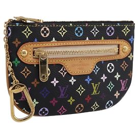 LOUIS VUITTON Monogram Multicolor Pochette MM Purse Black M60031 LV Auth 202597V Noir