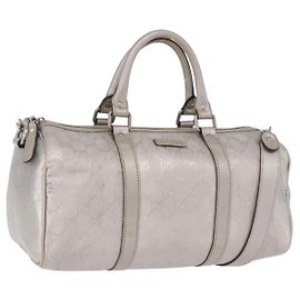 Borsa GUCCI GG Implementation PVC Leather 2way Silver 203696 Auth ka6110A Argento