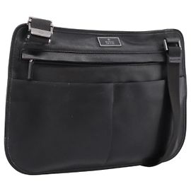 Bolsa de Ombro GUCCI Couro Preto Prata 001 3364 Auth 202668 Preto Prata