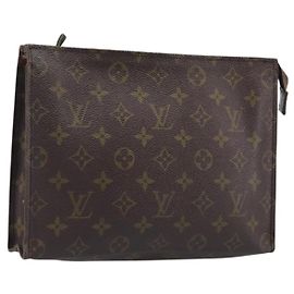 LOUIS VUITTON Monogram Poche Toilette 26 Pouch M47542 LV Auth 200678 Monogramme