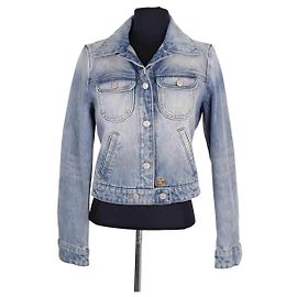 Veste Courreges en coton bleu Bleu