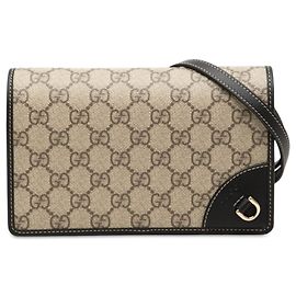 Borsa a tracolla Gucci GG Supreme Web Beige Beige