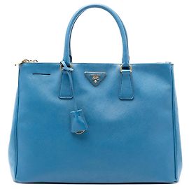 Bolsa Prada Large Saffiano Lux Galleria Double Zip Azul Azul