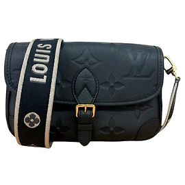 Borsa a tracolla Louis Vuitton Monogram Empreinte Diane Nero