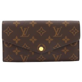 Louis Vuitton Monogram Portefeuille Sarah Long Wallet Marron Rouge Monogramme
