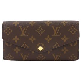 Louis Vuitton Monogram Portefeuille Sarah Bi-fold Long Wallet Braun Monogramm