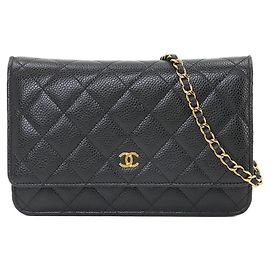 Portafoglio con catena Chanel Matelassé Classic Nero