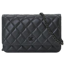 Cartera con cadena Chanel Matelassé Classic Negro
