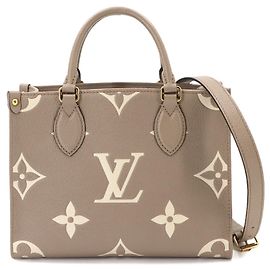 Sac cabas Louis Vuitton Onthego PM Bicolor Gris
