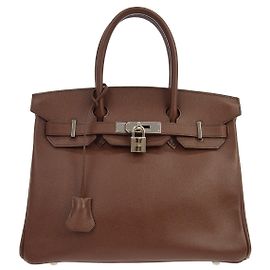 Hermès Hermes Birkin Brown Courchevel con Gold Hardware 30 Marrone