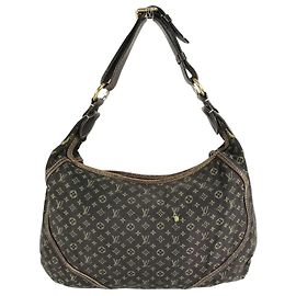 Bolso de hombro Louis Vuitton Monogram Mini Lin Manon MM Castaño