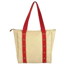 Borsa Tote Louis Vuitton Antigua Cabas MM Rosso Beige