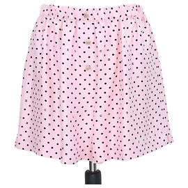 Short Mini in Seta a Pois Rosa Chanel Rosa
