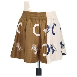 Céline Short de pijama Celine Tricolor Silk Carriage Print Otro