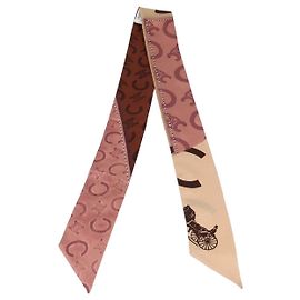 Céline Sciarpa nastro Lavalierre C Caleche in seta con patch multicolore Celine Multicolore