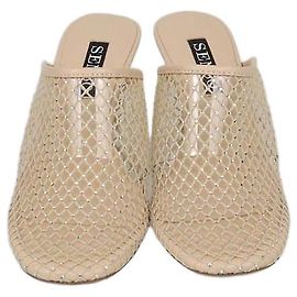 Autre Marque Mules Senso Beige Mesh Crystal Pam Beige
