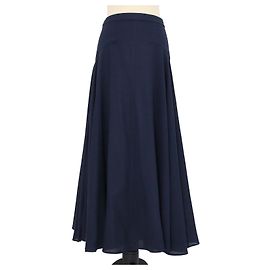 Saia midi Flavia em lã azul profundo Loro Piana Azul
