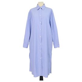 Abito camicia Chihiro in cotone a righe blu The Row Blu
