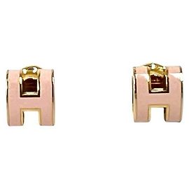 Hermès Brincos Hermes Mini Pop H Rosa Dourado