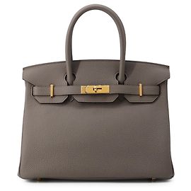 Hermès Hermes Birkin 30 Handbag in Etain Togo Leather Grey