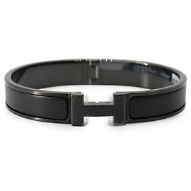 Hermès Pulseira de Berloques Hermes Click HH Black Preto