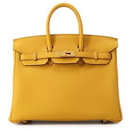 Hermès Sac à main Hermes Birkin 25 Jaune Ambre Togo Jaune