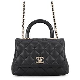 Chanel Coco Mark XXS Handbag Black