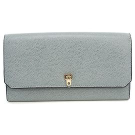 Valextra Gray Bi-Fold Long Wallet Brown