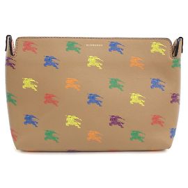 Pochette Burberry en cuir marron Marron