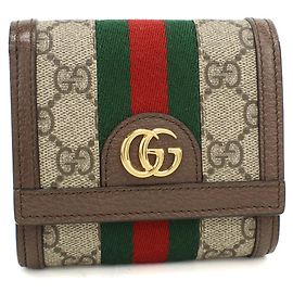 Cartera bifold Gucci Ophidia Beige