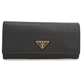 Portafoglio lungo Prada bi-fold Nero