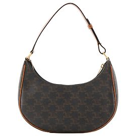 Céline CELINE - Sac à épaule Ava Celine en toile enduite monogrammée triomphe marron Marron