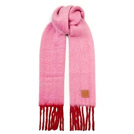 Cachecol de lã Loewe rosa e vermelho Rosa Vermelho
